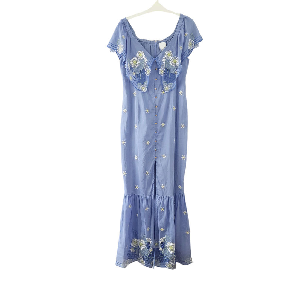 New Alice McCall  Honeycomb Daisy Maxi Dress Size 10 Blue Floral $525 - Picture 7 of 11